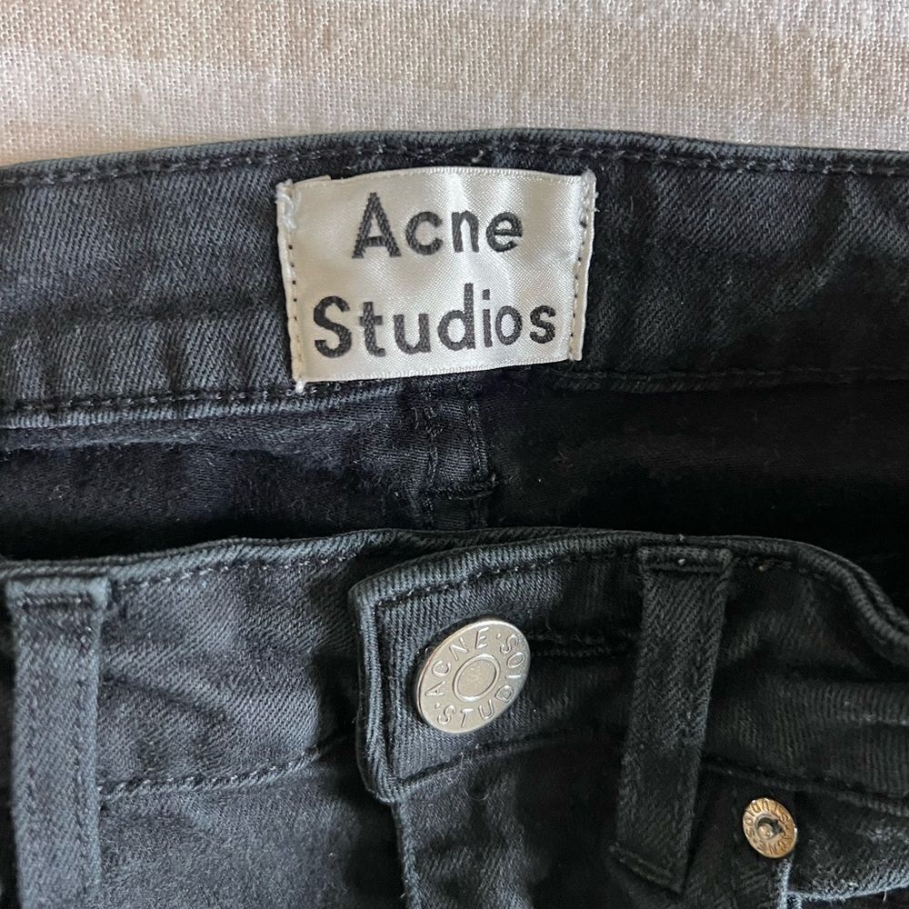 Acne Studios Skin 5 Jeans in Black Size 24 - Picture 3 of 8